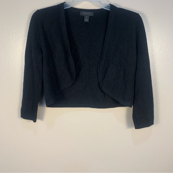 Saks Fifth Avenue Black Label Sweaters - Saks Fifth Avenue Black Label 100% Cashmere Cropped Shrug Cardigan